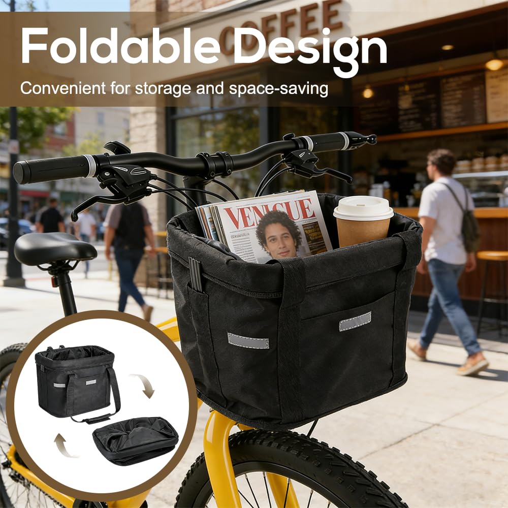 Cestino Bicicletta Anteriore, SGZIOO Cestino per Bicicletta Anteriore, Cestino Anteriore Bici Staccabile, Cestino Anteriore per Bici per Animali Domestici, Shopping, Pendolari, Campeggio e Outdoor