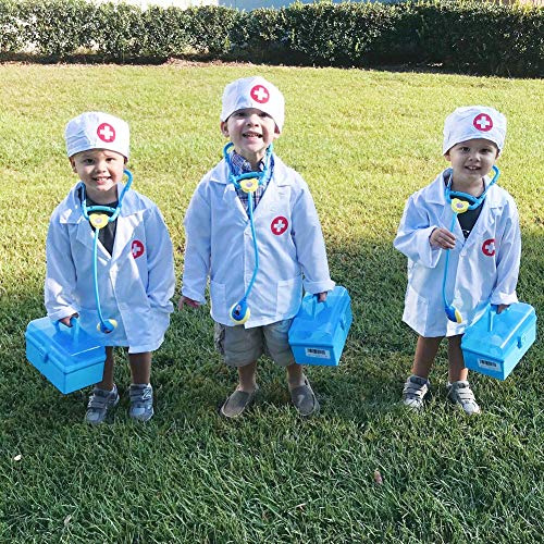 Doctor Kit For Kids Toys Toddler Girls Boys For 3 4 5 Year Old Pretend Play Dress Up Educational Dentist Doctor Set Costume Stethoscope Medical Kit Role Play Birthday Gifts For 2 3 4 5 6 #TOP7