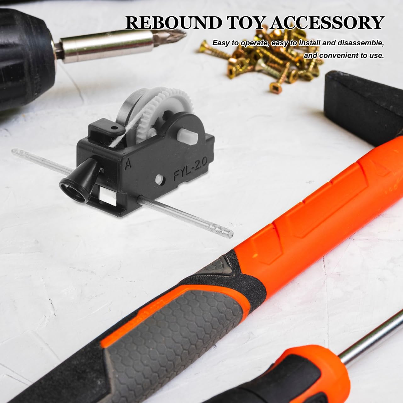 ifundom Pull Cord Windup Toy Mechanism Replacement Car Toy Clockwork Movement Diy Parts for Toys and Games 2.8X1.6X1 Inch Compact Pulling Gear Box - Image 3