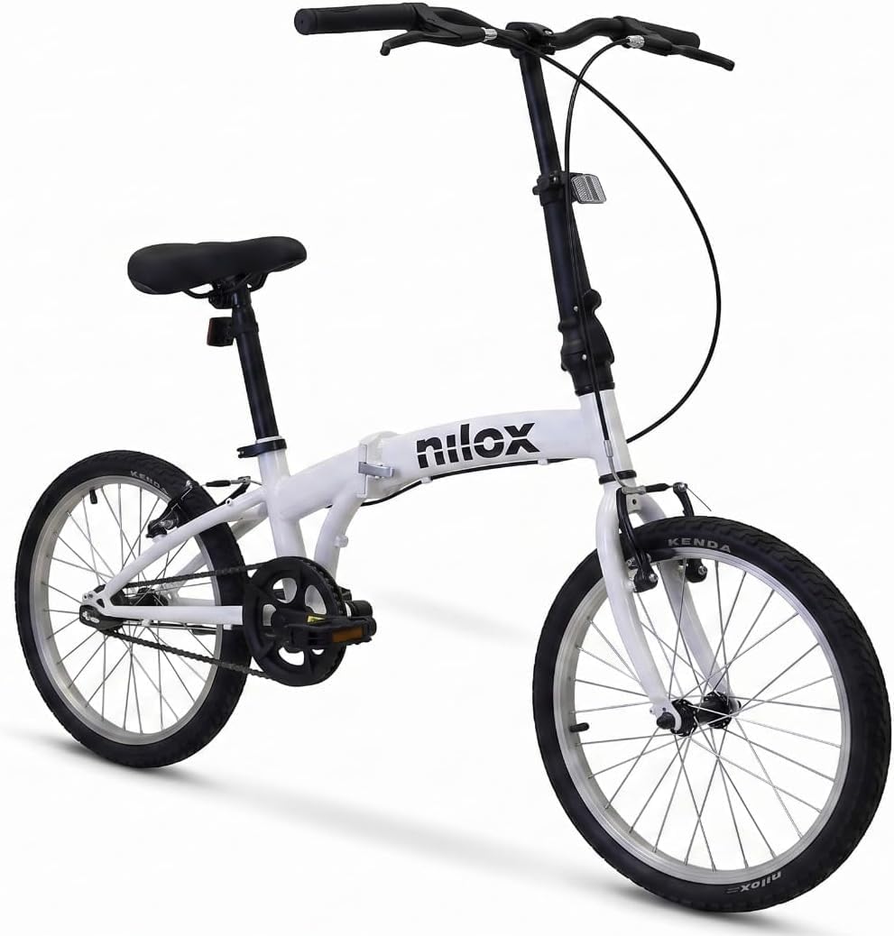 Nilox - Bike X0 - Klapprad - Einfach zu Transportieren - Modernes Design - Mit Mattem Stahlrahmen - Leichtes Fahrrad, 12 kg Gewicht - Mit 20" Alufelgen