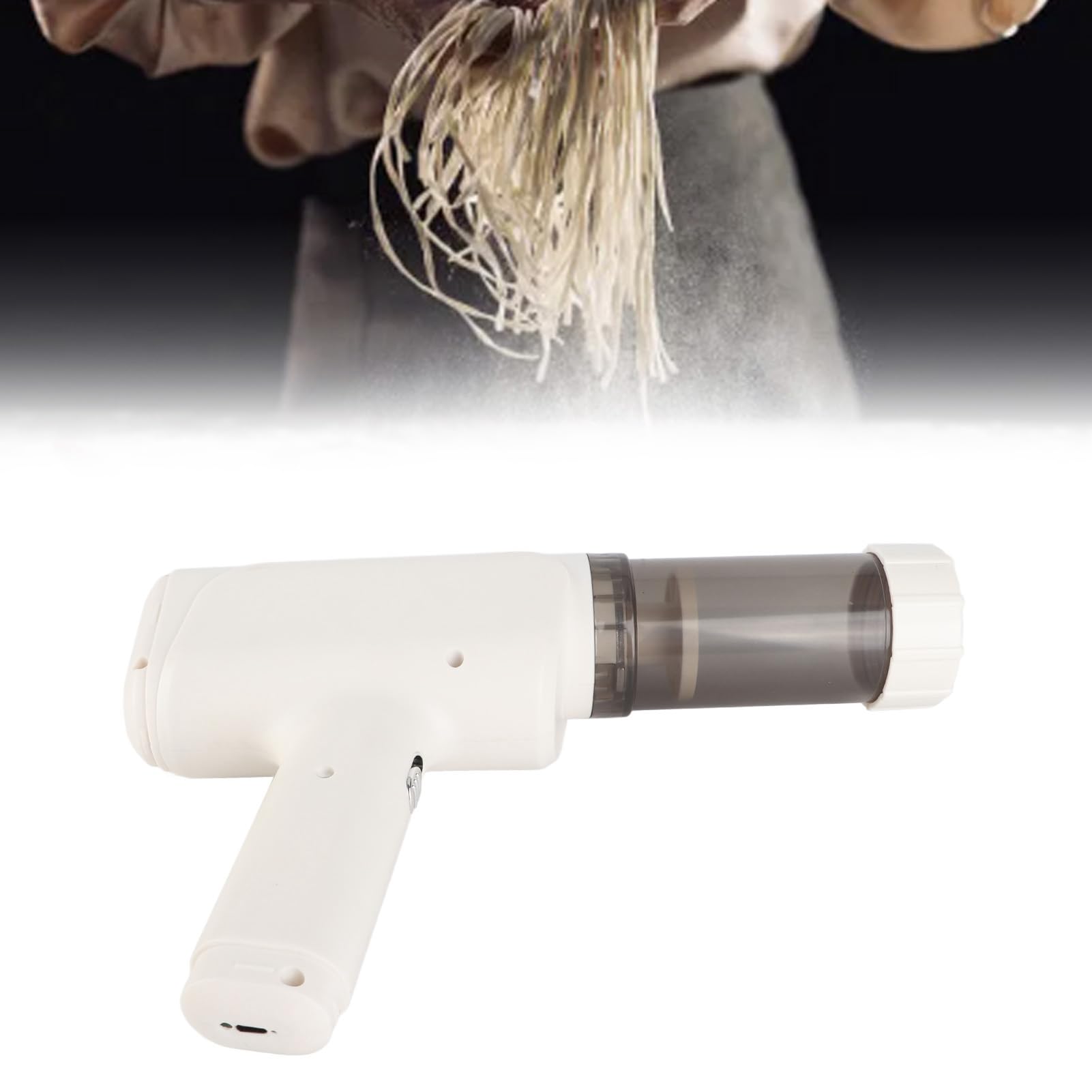 Fafeicy Handheld-Nudelmaschine, ABS-Edelstahl, Tragbare Nudelmaschine mit 6 Nudelscheiben, 1500 MAh, USB Wiederaufladbar, Kabelloses Design für Hausgemachte Spaghetti, Ramen, Familiengebrauch