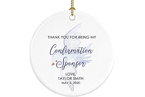 Personalised Confirmation Sponsor Gift Box - Engraved Ornament Keepsake