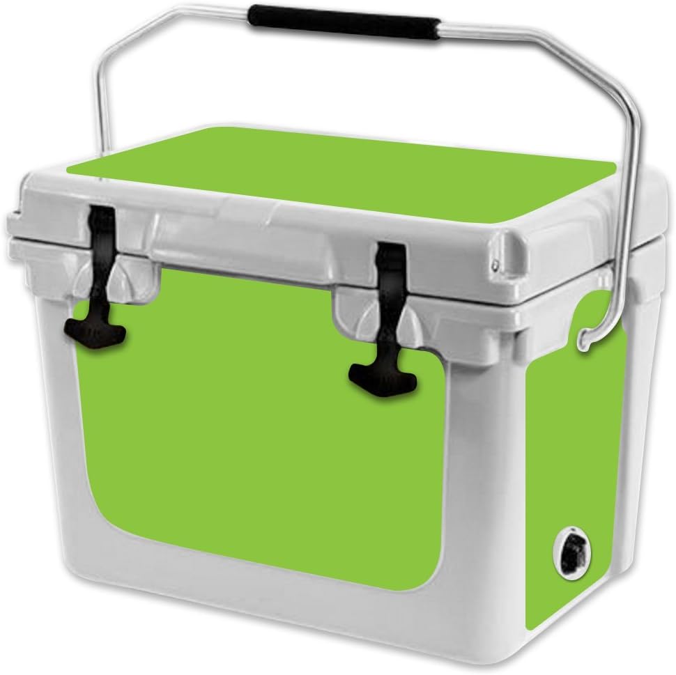 MightySkins (Cooler Not Included) Skin Compatible with RTIC 20 Cooler (2017 Model) - Solid Lime Green | Protective, Durable, and Unique Vinyl Decal wrap Cover | Easy to Apply | Made in The USA