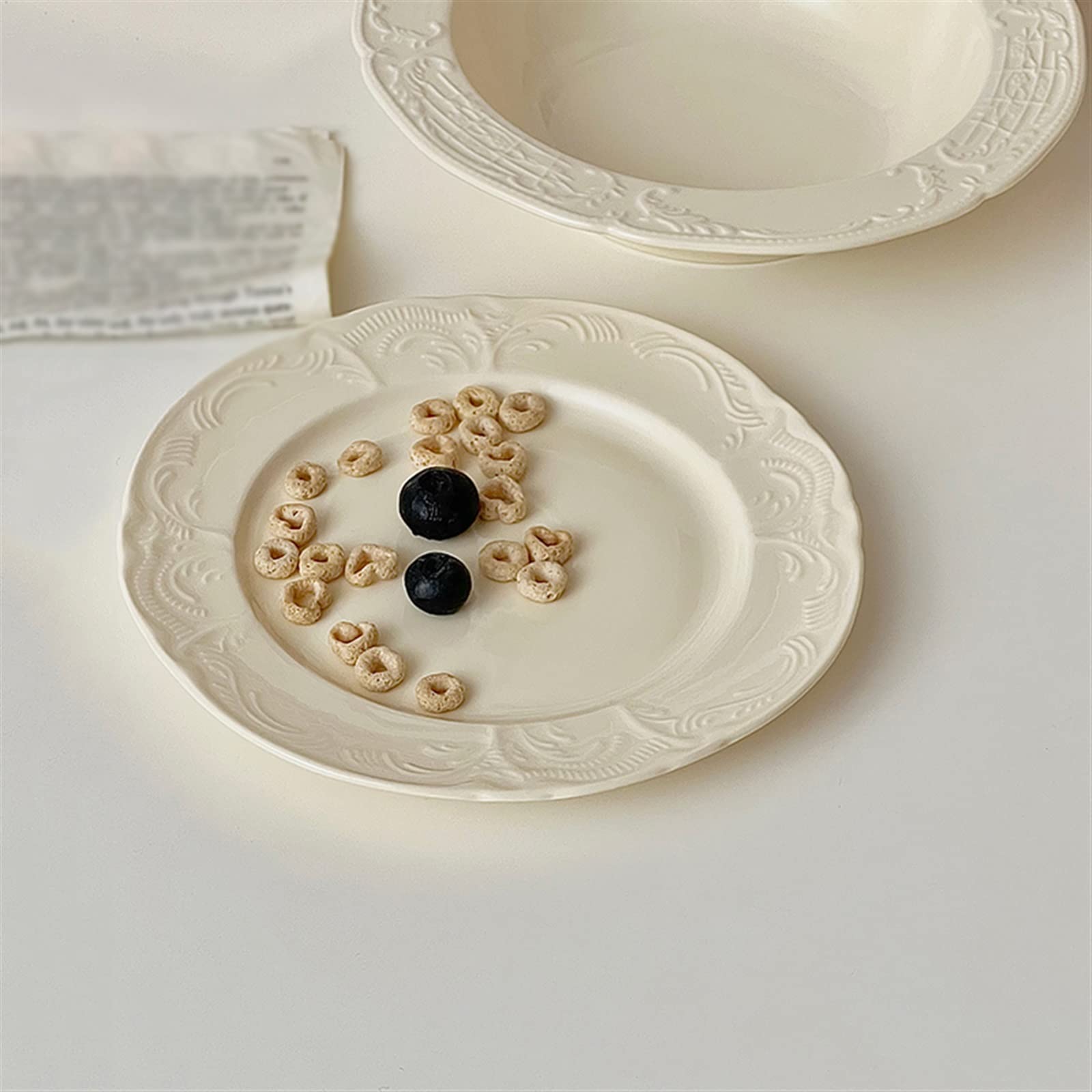 Bellissimi Piatti da Insalata in Ceramica Piatto da Pranzo in Ceramica Piatto Piano per la casa Piatto da Pranzo Piatto da Frutta per Mensa Piatto da Dessert Piatto Circolare Piat