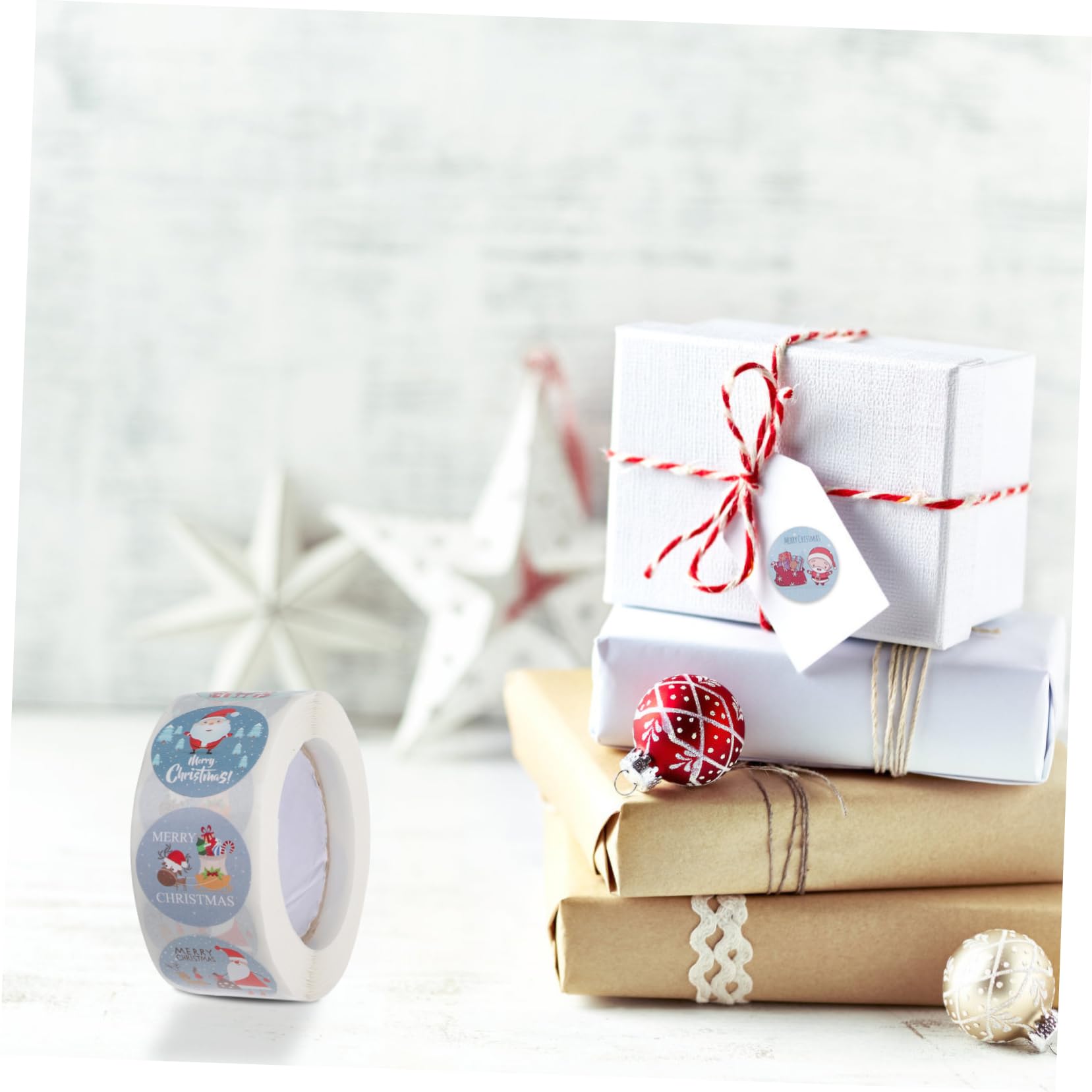 10rotoli Adesivi Natalizi Decorativi Di Stickers Con Motivi Festivi Per Pacchetti Biglietti e Buste Perfetti Per Natale e Fai Da Te