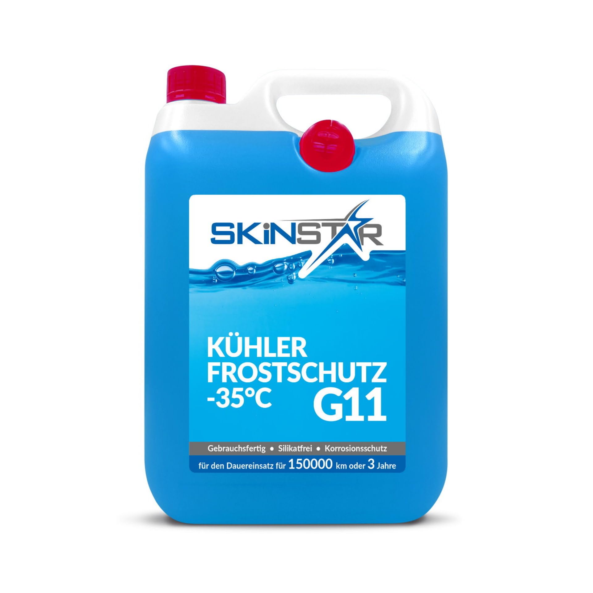 SkinStar Kühlerfrostschutz -35°C | G11 | G12 | G13 | Kühlflüssigkeit | gebrauchsfertig Kühlmittel | Antifreeze Frostschutz Auto | Autochemikalien (5l, G11)