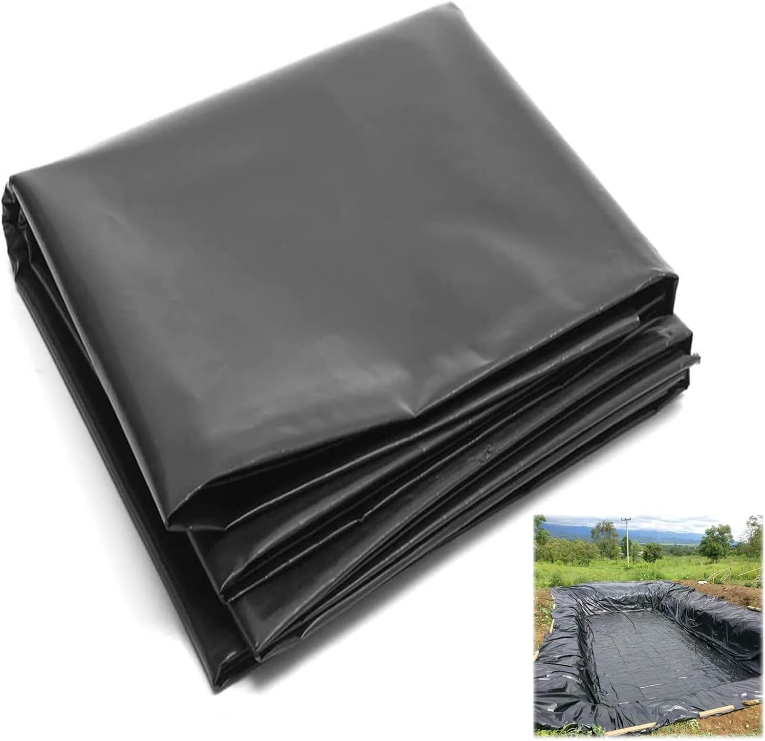 10Mil 12Mil Durable Pond Liner 7×10ft 10x15ft 20x20ft