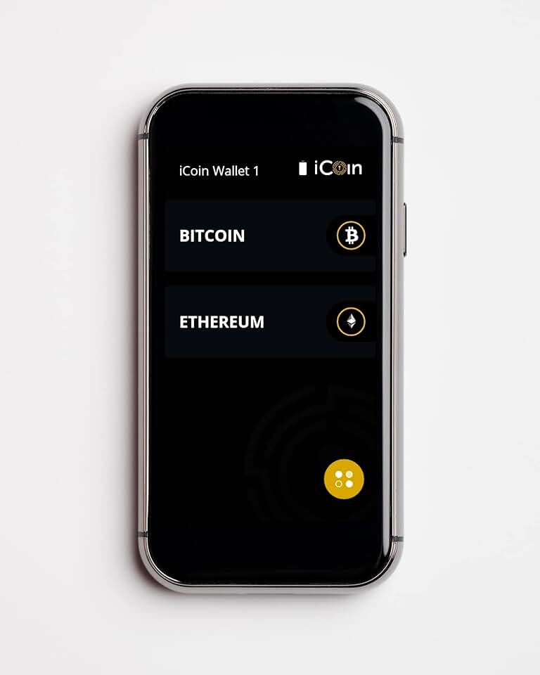 iCoin iCoin Hardware Wallet - The Most Trusted Digital Crypto Hardware Wallet with a 3in Color LCD Touchscreen, Digital Wallet for NFT, Crypto Currency and Tokens; All-in-one