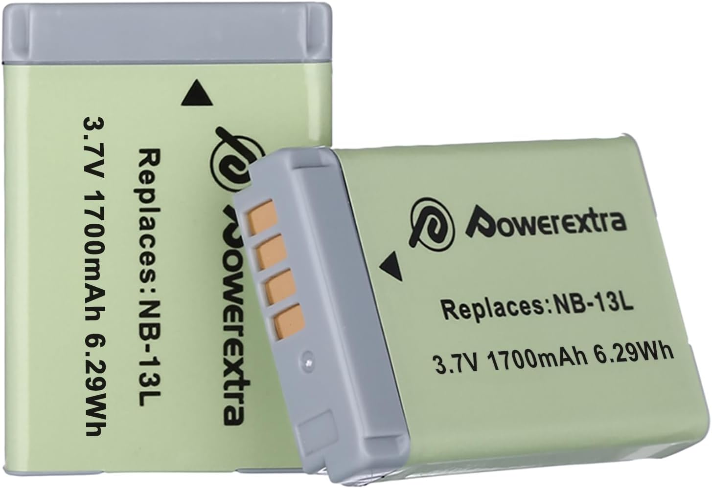 Powerextra 2 Pack NB-13L Battery Compatible with Canon PowerShot SX740 HS G1 X Mark III G5 X G5 X Mark II G7 X G7 X Mark II G7 X Mark III G9 X G9 X Mark II SX620 HS SX720 HS Cameras