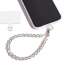 Vista 30 de Correa de muñeca para teléfono con cuentas de mármol, correa de teléfono desmontable con pestaña de sujeción, correa de muñeca manos libres Yaxaita