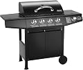 TAINO BASIC 4+1 Gasgrill Grillwagen, Edelstahlbrenner mit Seitenkocher