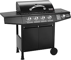 TAINO BASIC 4+1 BBQ Gasgrill Grillwagen Edelstahl-Brenner…