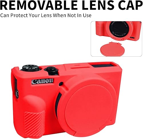 Miniatura 94 de Easy Hood Funda para cámara digital Canon Powershot G7 X Mark III, funda protectora de silicona suave con cubierta de lente extraíble para cámara