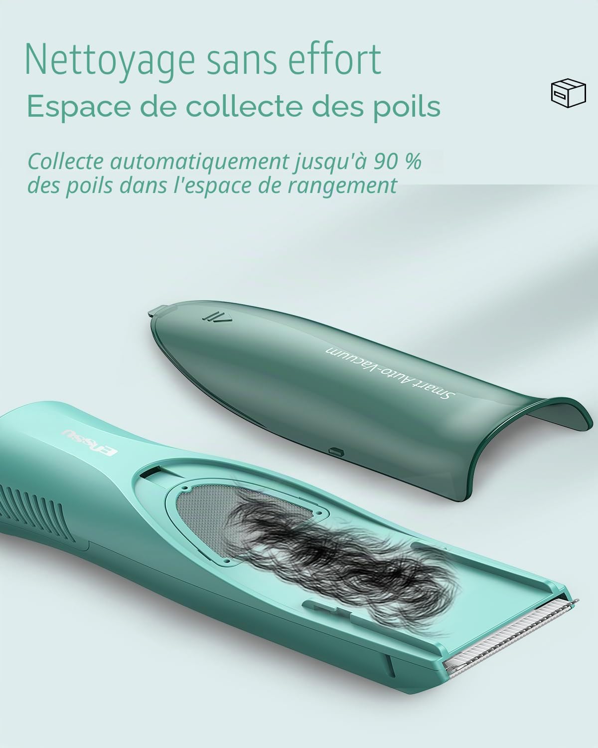 Tondeuse à cheveux pour bébé avec aspirateur automatique, avec deux modes