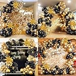 Black and Gold Balloon Arch Kit 117 PCS, AivaToba Gold and Black Party Decorations, 2026 Metallic Chrome and Gold Confetti Balloons, Party Decor Set for Graduation, Birthday, Prom, New Year, Wedding - Image 4