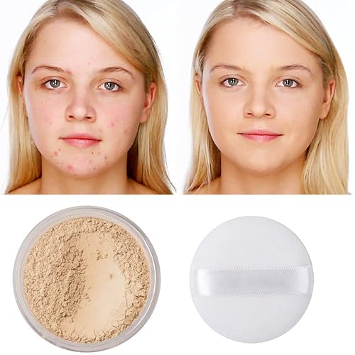 Miniatura 4 de Meifen Polvo fijador, aceite de control para iluminar la piel, cubierta de color para blanquear imperfecciones, ajuste facial, polvo suelto (02