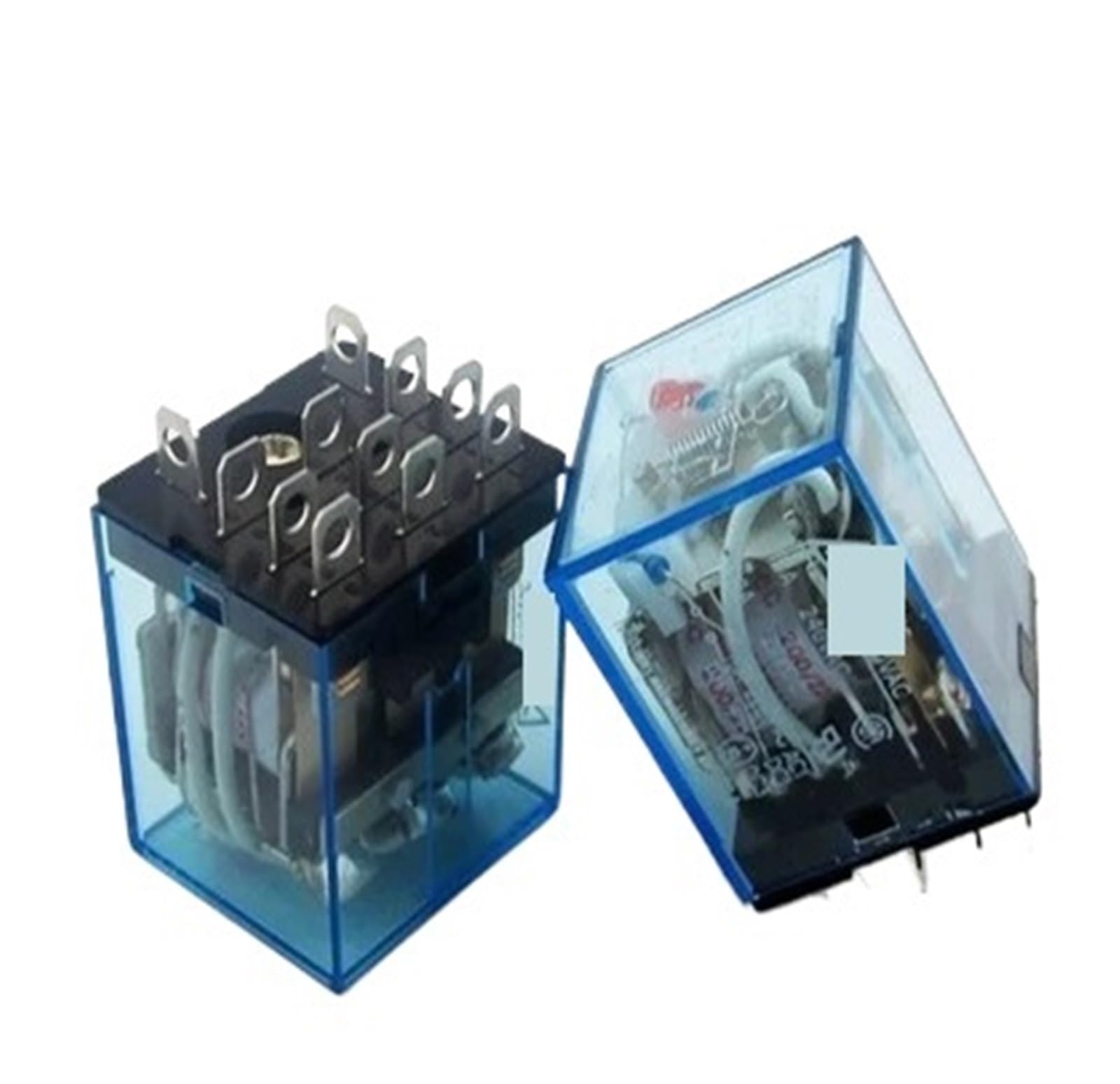 10 relés intermedios pequeños ly3nj de punta plateada de 11 pines, 10 A, alta potencia, 220 V, 24 V, 12 V, en lugar de hh63p (Ac110 V)