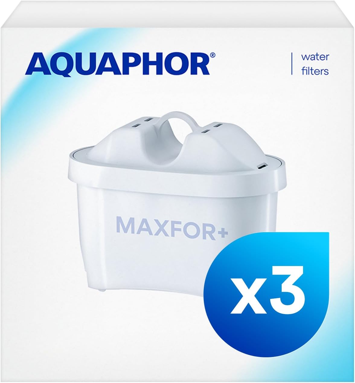 AQUAPHOR Water Filter MAXFOR+ Pack 3 Fits Brita Jugs - 200L