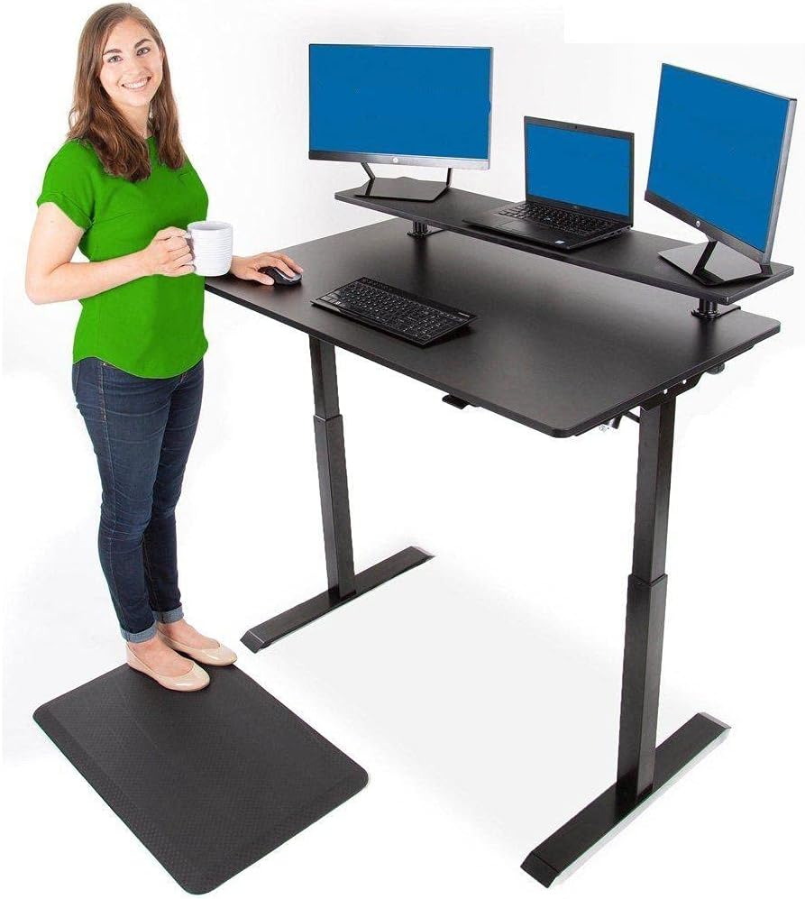 Stand Steady Tranzendesk Power 48 Inch Standing Desk w/Clamp On Shelf Electric