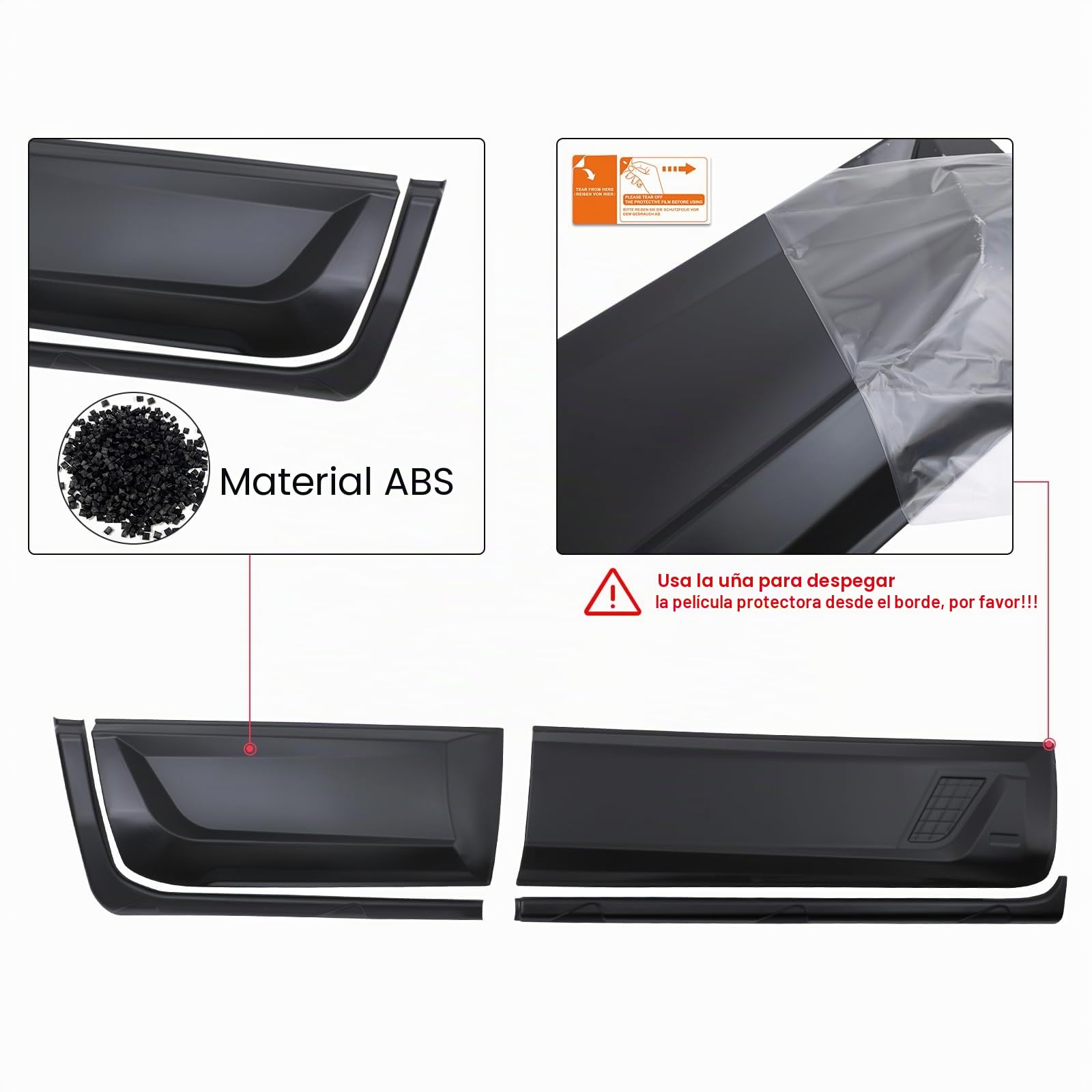 Revestimiento de carrocería para Nissan Navara 2015-2024 NP300 D23 Doble Cabina Paneles de Puerta Lateral