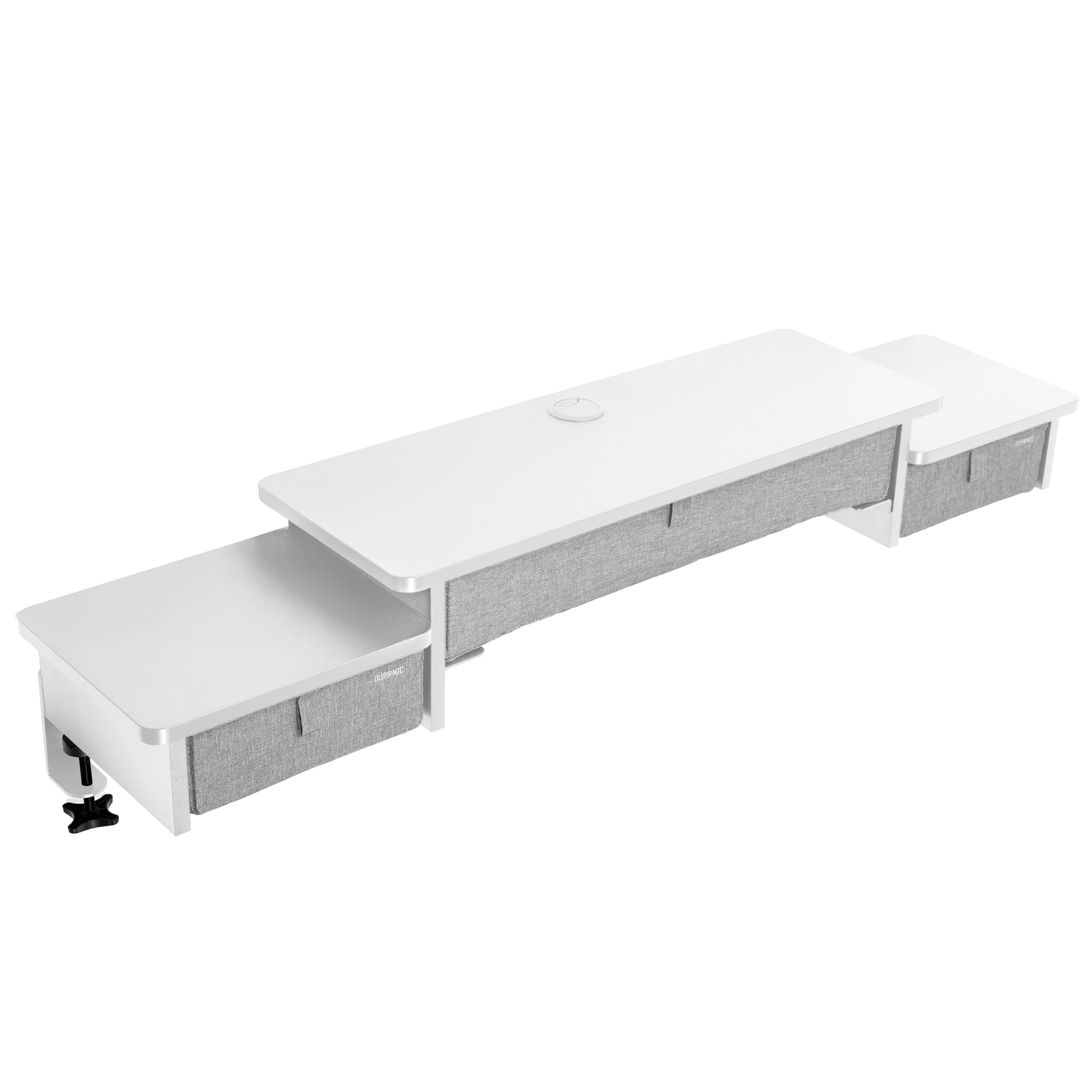 Duronic DD4 WE 120 cm Desk Top Bianco con 3 cassetti |Compatibile con tutti i Desk Top da 120 cm | Accessorio per scrivania | Professionale estetico e organizzato | Superficie per sollevare lo schermo