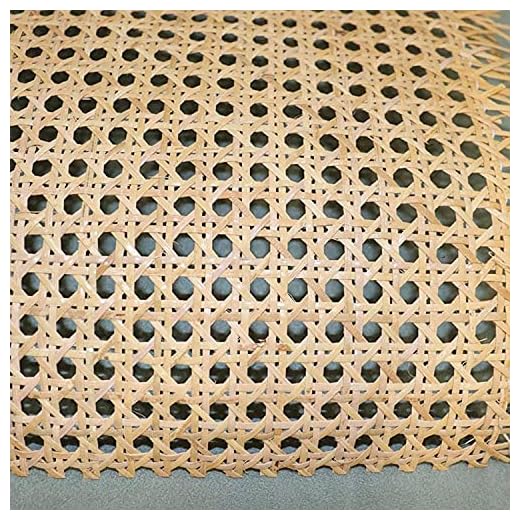 CLAYNIX 24" Width Rattan Webbing for Caning Projects Natural Pre - Woven Open Mesh Cane - Cane Webbing Sheet (2 FEET)