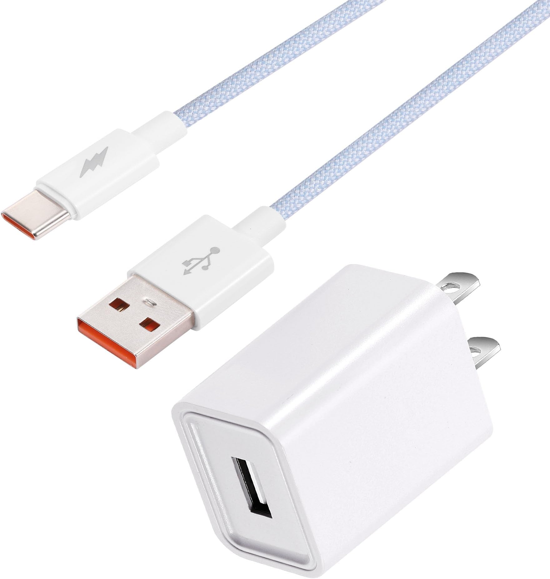 PS5 Controller Charging Cable Wall Charger for Xbox Series X/Xbox Series S/Nintendo Switch Controller USB C Cord Nylon Braided USB-A to Type-C Charger Cable