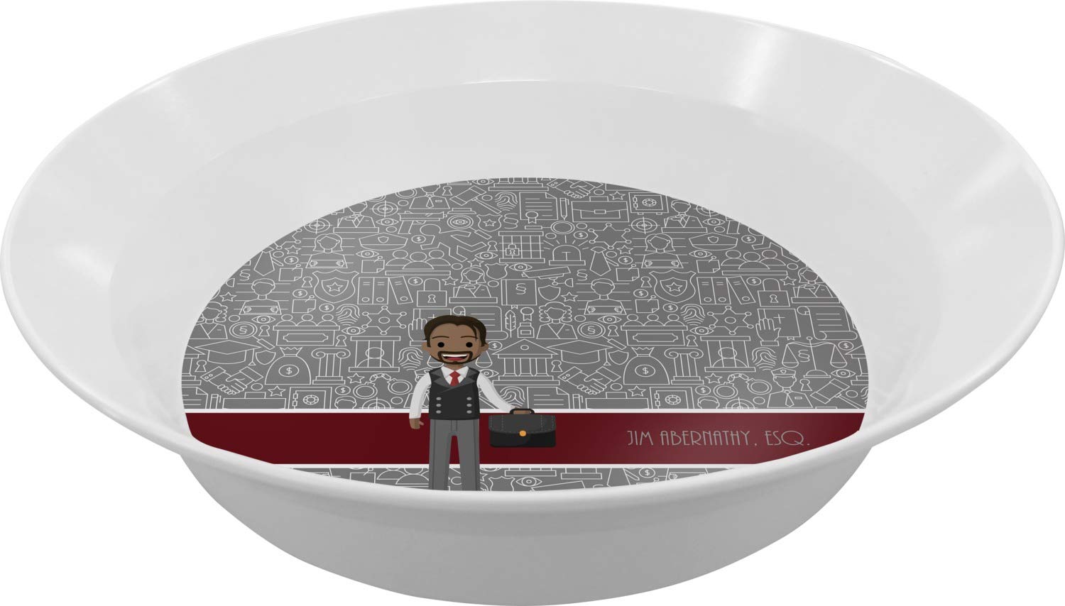 Personalized Lawyer/Attorney Avatar Melamine Bowl - 12 oz