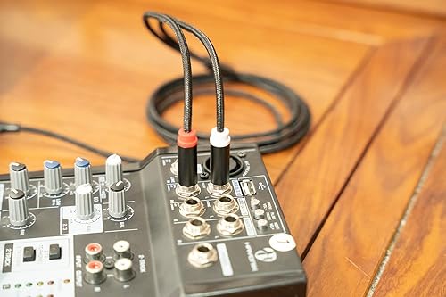 Miniatura 7 de Yumiwoow Cable divisor estéreo USB C a doble de 0.250 in y 14 de pulgada, USB tipo C a cable de audio TS dual de 0.250 in de 14 pulgadas para