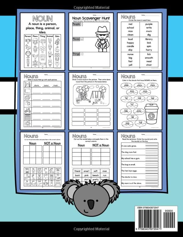 Common Nouns Workbook: Parts of Speech Grammar Workbook For Kids in Kindergarten, First Grade, and Second Grade (Parts of Speech: Nouns Verbs & Adjectives) - Image 2