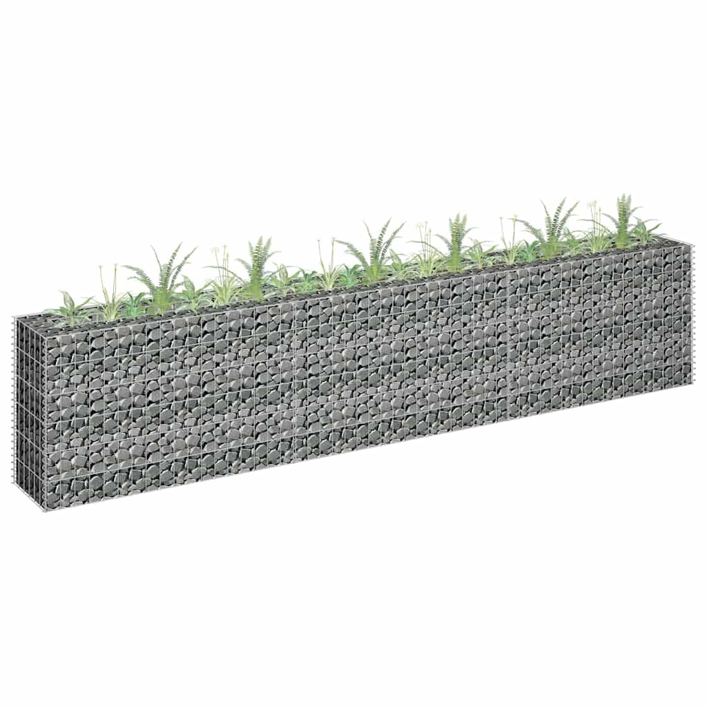 vidaXL Gabbione per Fioriera Gabbia Rete per Aiuola Accessori Arredo da Giardino Giardinaggio Orto Rialzato in Acciaio Zincato 270x30x60cm