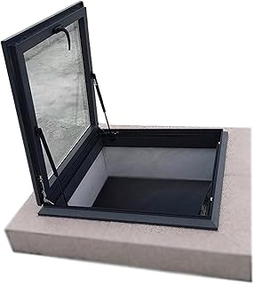 Aluminium-Dachluke, Mehrzweckfenster, isoliertes Dachfenster für Schornsteinfeger, Belüftung und Beleuchtung, 98 x 78 cm, langlebige und effiziente Zugangslösung
