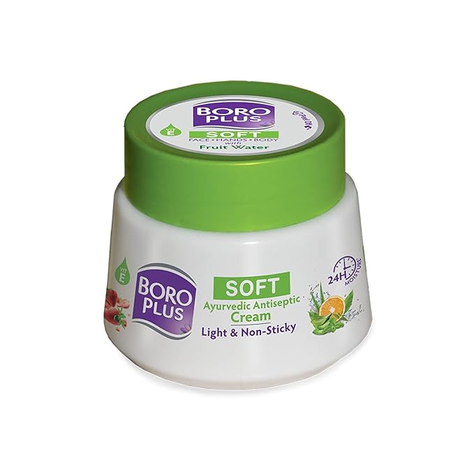 BoroPlus Soft Antiseptic Cream | Light & Non-sticky | Provides 24 hour moisturisation|Ayurvedic Cream for all seasons |Hand Cream, Body Cream & Face Cream | Vitamin E – 200 ml at Rs. 167
