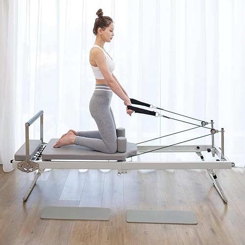 Foldable Pilates Reformer, Yoga Studio Core Bed Gym Machine, Suitable