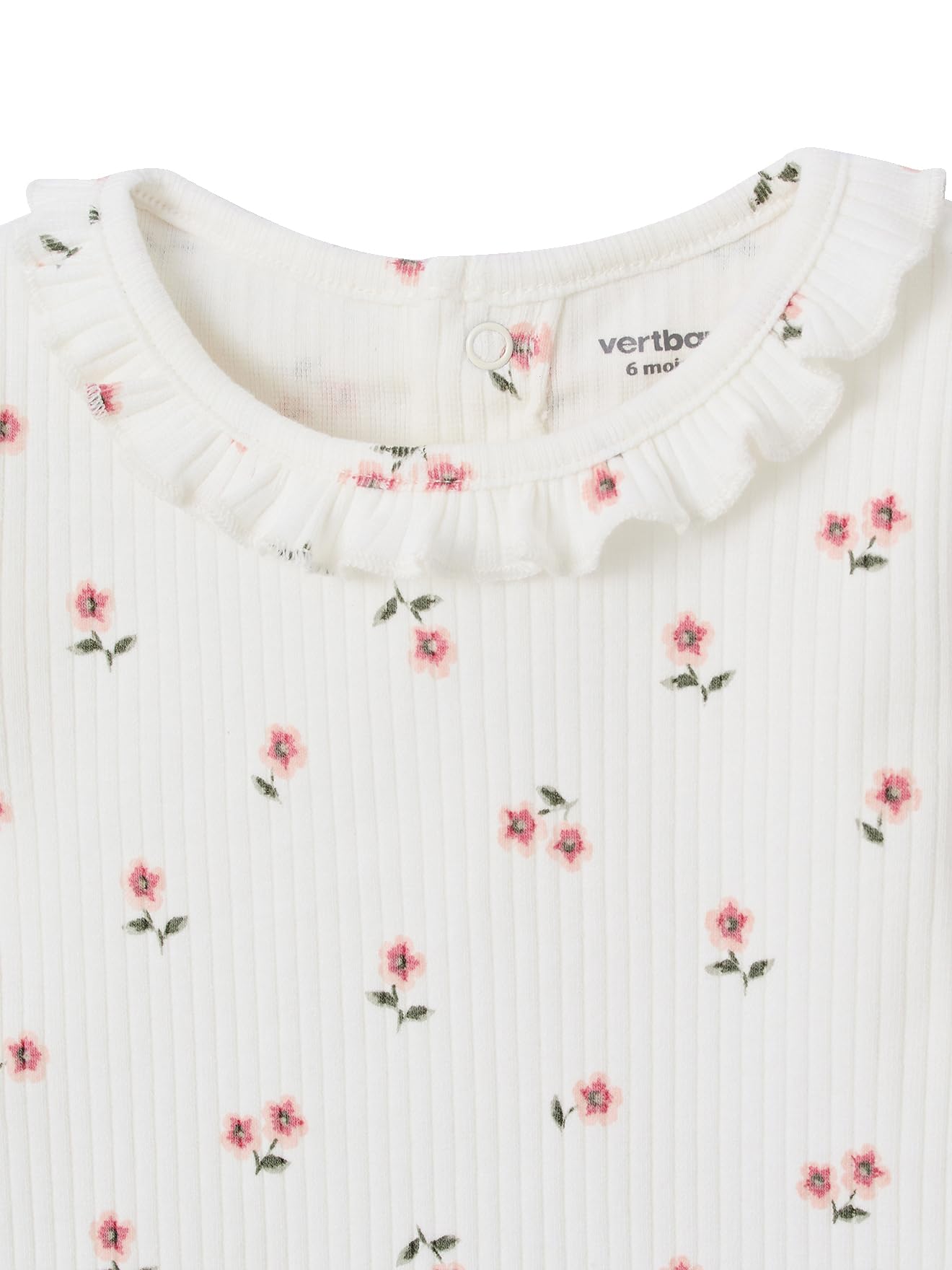 VERTBAUDET T Shirt Bébé en Maille Côtelée Manches Longues