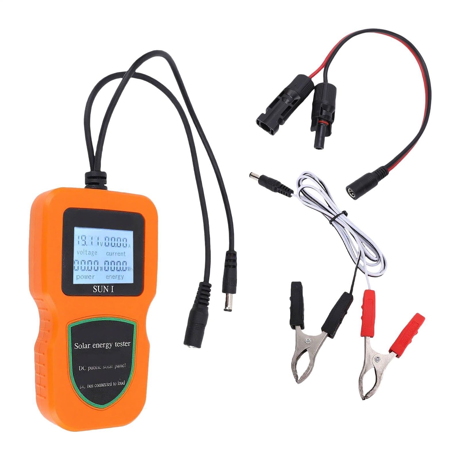 Misuratore Di Solare Display LCD Senza Batteria Con Retroilluminazione | Tester Assorbimento Elettrico Per Esterno Casa Appartamento Automobile Furgone Camper Barca Viaggio Monitoraggio Test
