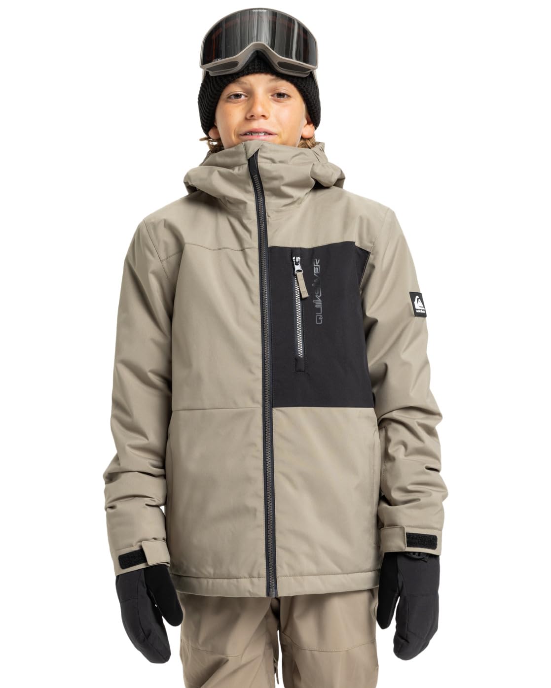 Quiksilver Garçon Side Hit Solid Jacket Veste, Fallen Rock, 8 EU