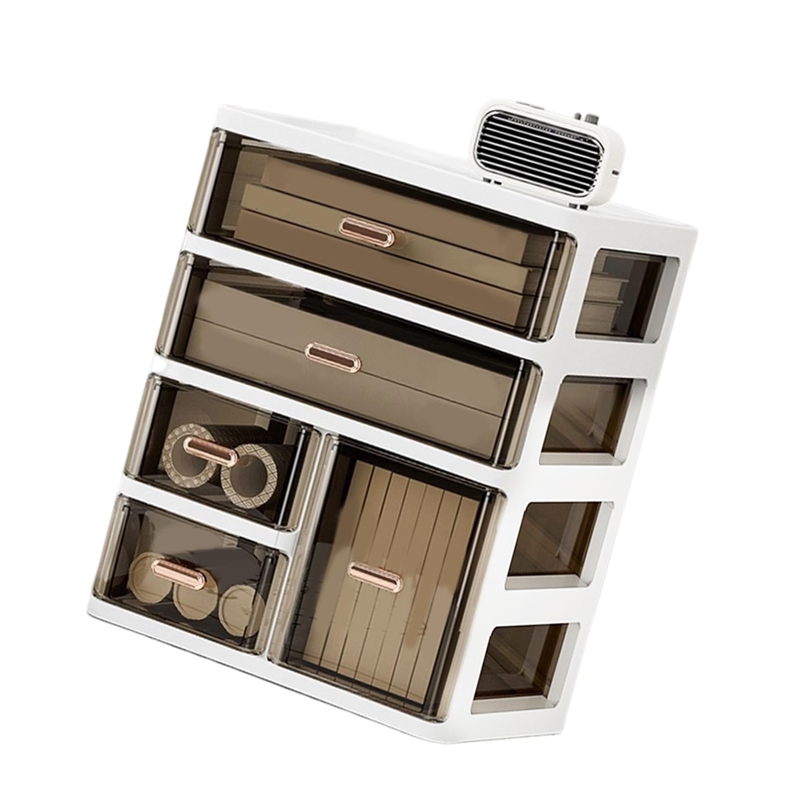 Shurhome Practical Desktop Storage Option with Visible Compartments and Removable Partitions Offices Planner