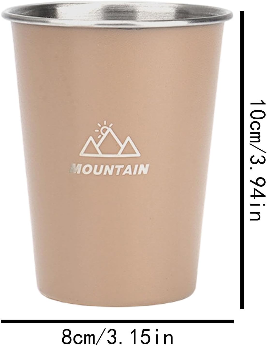 Compact Camp Cup - Cold Drinks Coffee Drinkware, 10cm Stainless Steel Hiking Cup For Travel, Portable Metal Mug With Stackable Design, Portable Outdoor Tool For Hydrating And Refreshing Trips