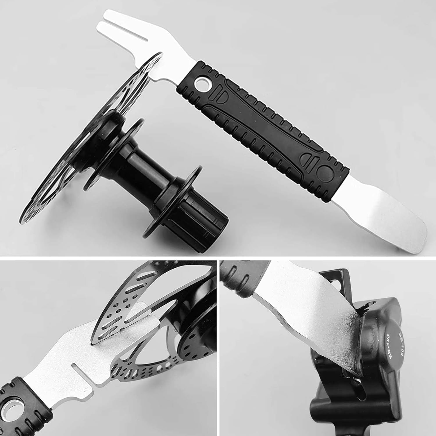 Bicycle Brake Piston Spreader Disc Brake Tool Brake Piston Reset Spreader Tool for Bicycle, 2-in-1 Bicycle Rotor Tool & Hydraulic Piston Press for Bicycle Disc Brakes