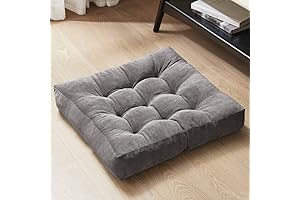 Soft Corduroy Degree of Comfort Meditation Pillow for Floor, 22x22 Inches