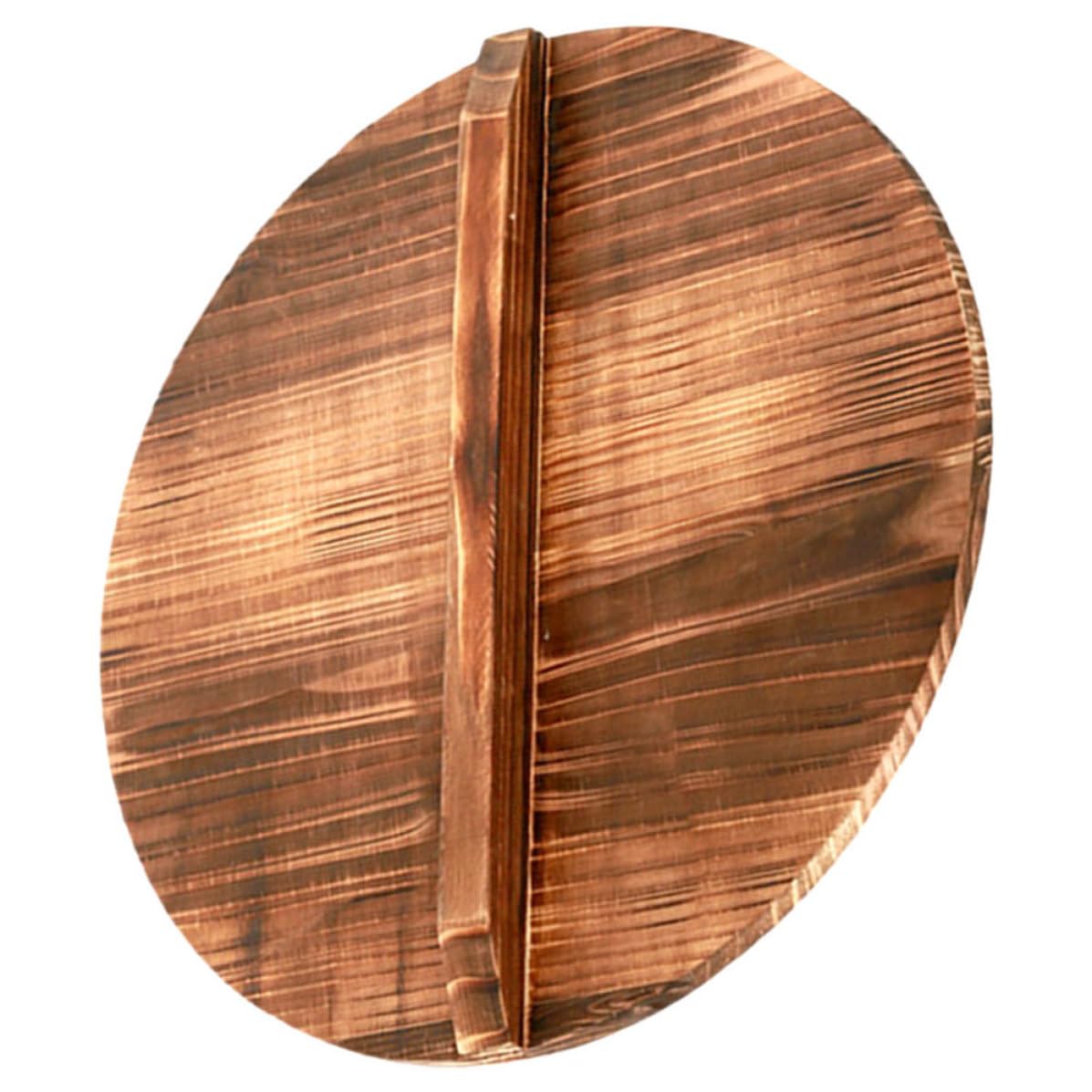 Tapa de madera redonda para wok ligera y resistente al calor para cocina doméstica