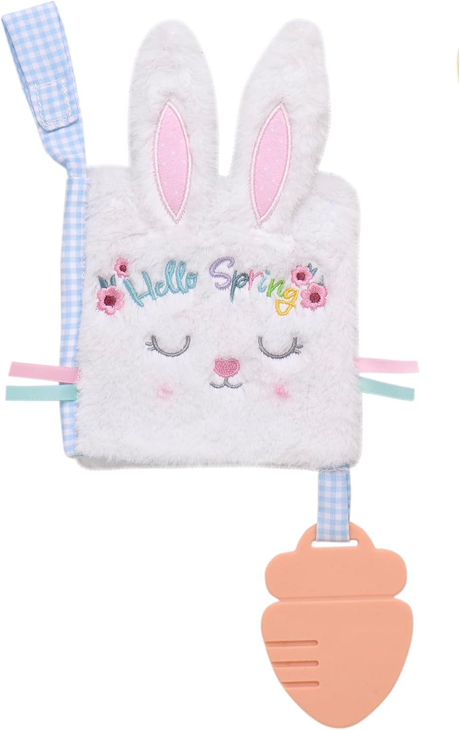Magic Years Soft, Crinkle Activity Book with Teether and Travel Strap for Baby, 6 inches, Brown Bunny, Easter