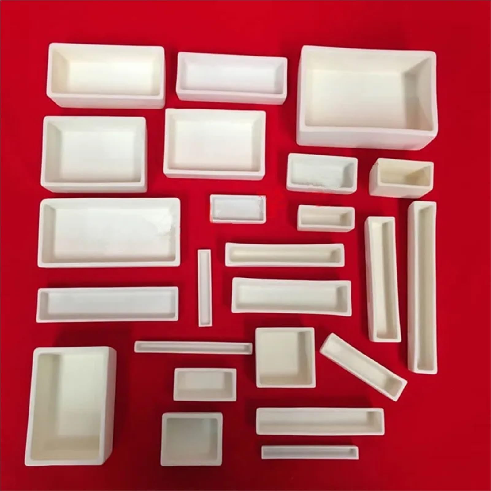 Crogiolo rettangolare in allumina al 99%, 1pcs