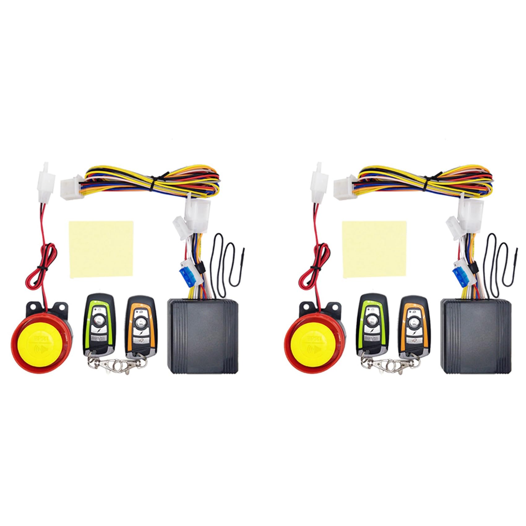 2X 12V Moto Vélo Système D'Alarme de Sécurité Moto Vélo Scooter Télécommande Antivol