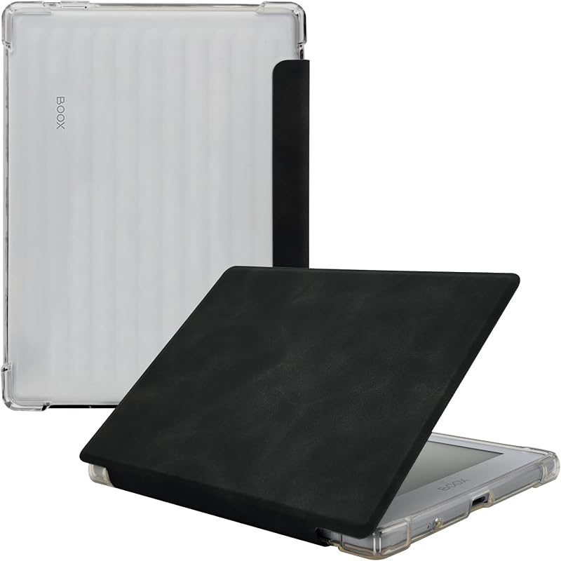 Folio Case for Onyx Boox Go 6 (Gen II/Gen I 2026/2025) Ultra-Thin Enhanced Auto Sleep/Wake Cover with Transparent TPU Back Thickened Corners, Magnetic Closure (Black)