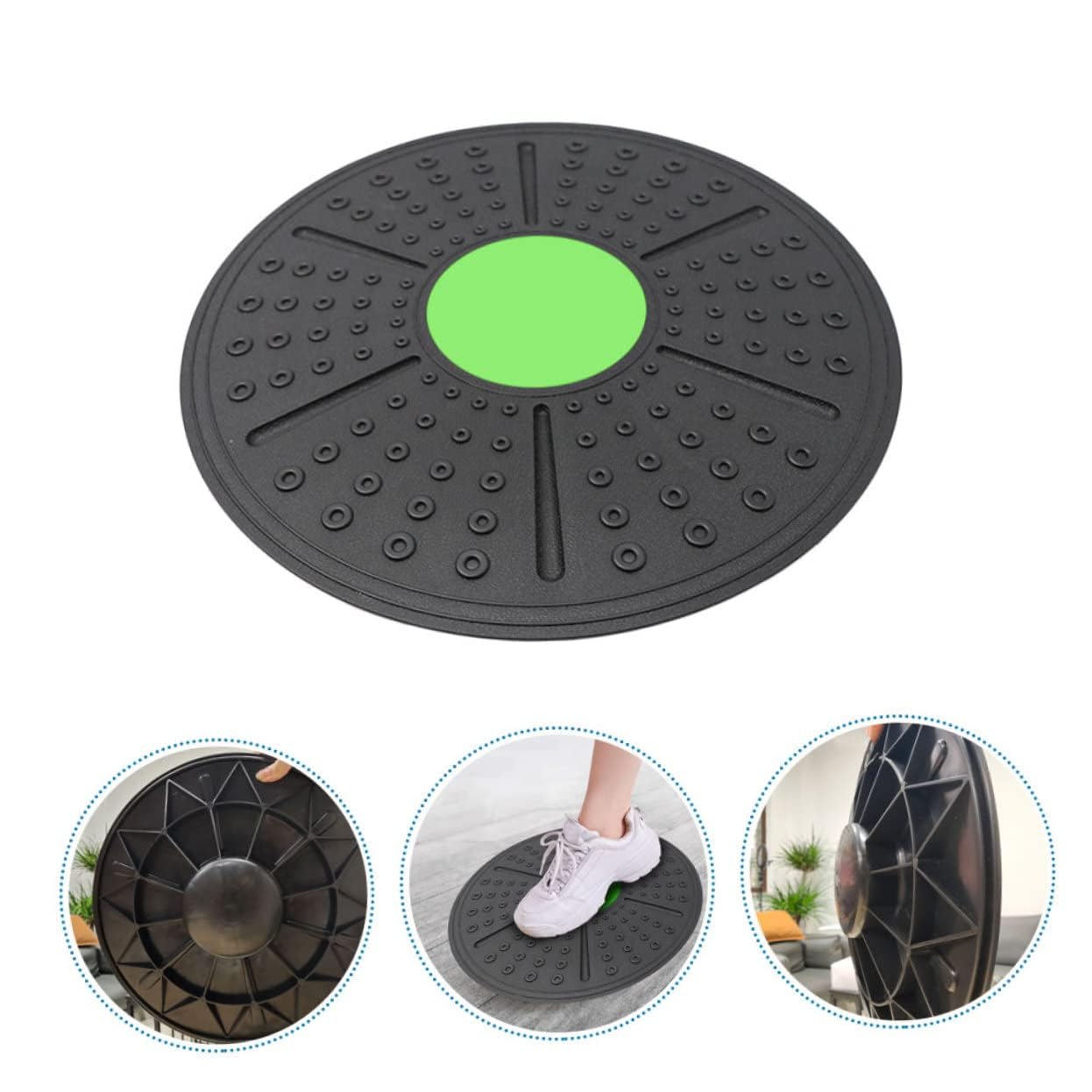 SANZEZ COOLive 1pc Yoga Board Balance Board Flooring Tools Weight Loss Equipment Wobble Balance Board Balance Training (Green)