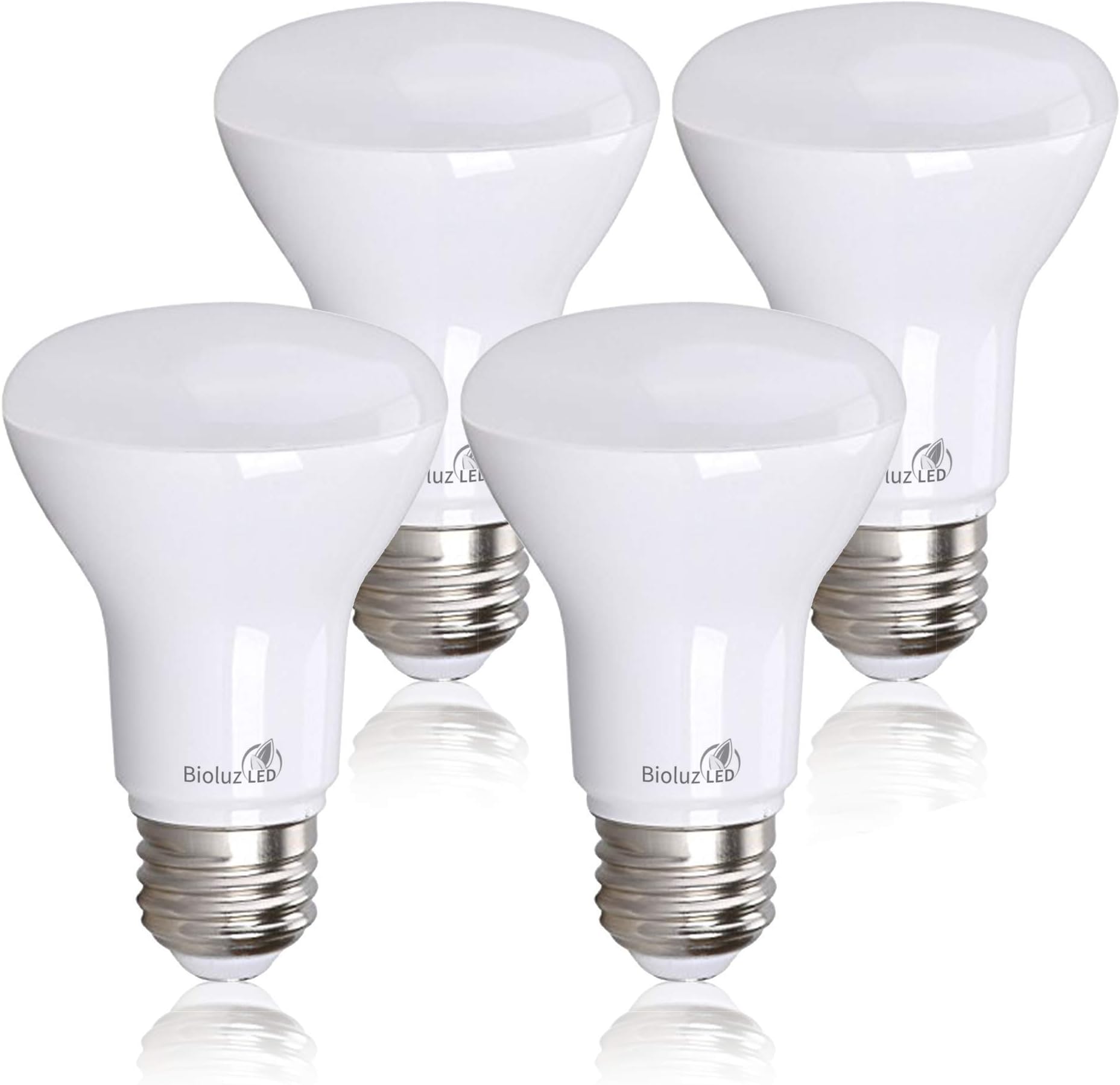 4 Pack BR20 LED Bulb 3000K Bright Soft White 6W=50W, 90 CRI, 540 Lumen, Dimmable LED Light Bulbs, Soft White Light Bulbs, Indoor/Outdoor Flood Light Bulbs, UL Listed & Title 20 Compliant