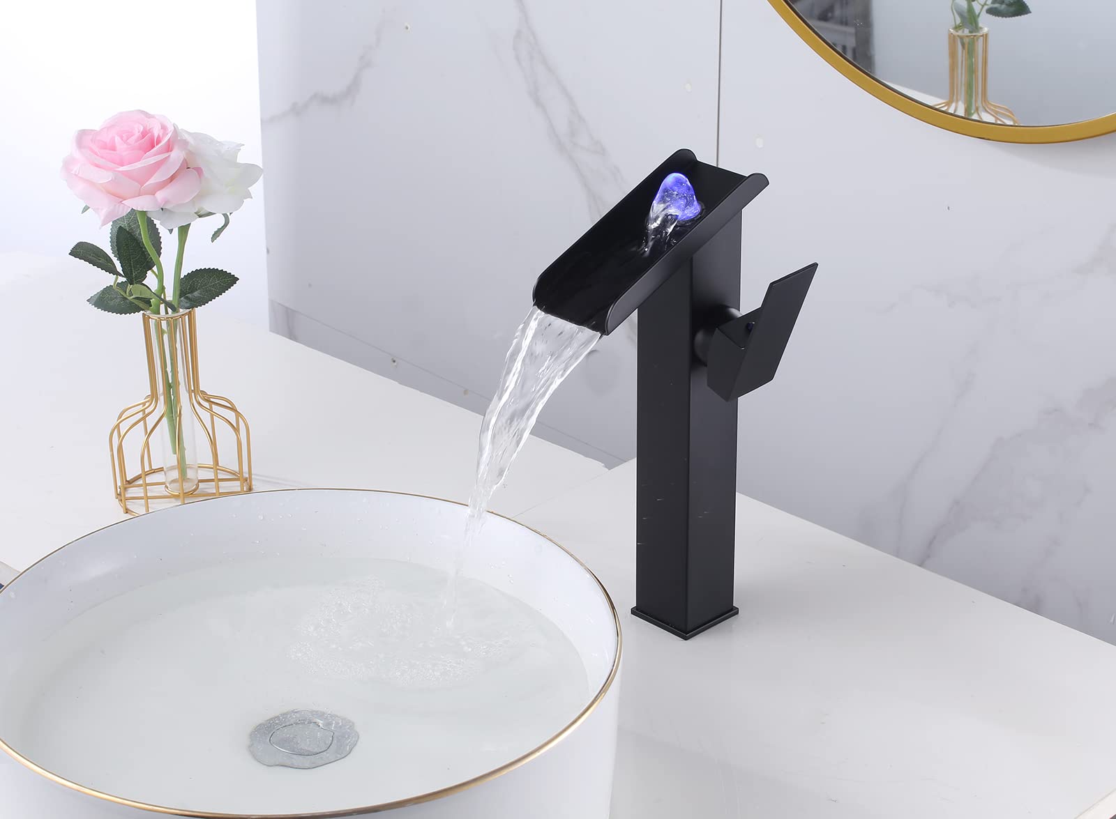 Robinet De Salle De Bain à Température Intelligente, Robinet De Salle De Bain à Poignée Unique, Robinet D'évier De Salle De Bain(doré) | Leroy Merlin