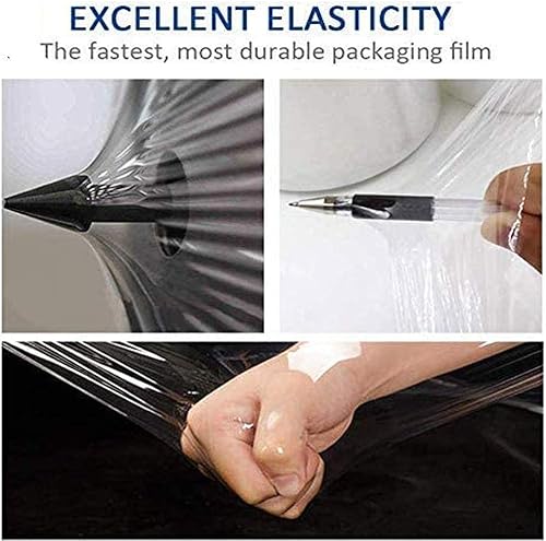 Miniatura 6 de Rollo de 20 pulgadas x 1000 pies, calibre 80 grueso, envoltura retráctil de película de plástico, para mudanzas de cajas de palés, estiramiento